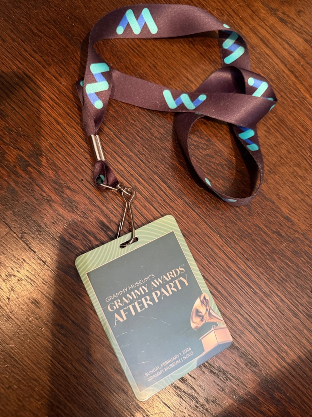 Grammy Museum After Party Lanyard - from the Grammy’s music awards